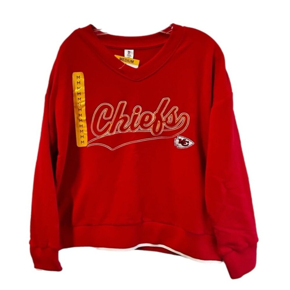 NFL Team Apparel Kansas City Chiefs Pullover long sleeve shirt SIZE MEDIUM NWT